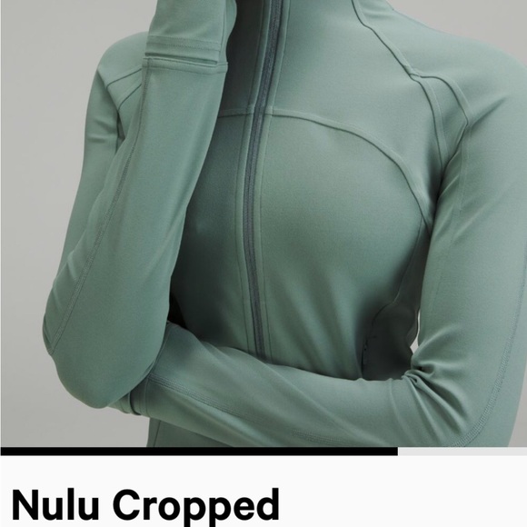 Lulu cropped Nulu define NWOT ~ silver blue - Picture 7 of 10